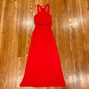 LUSH Red Racerback Maxi Dress